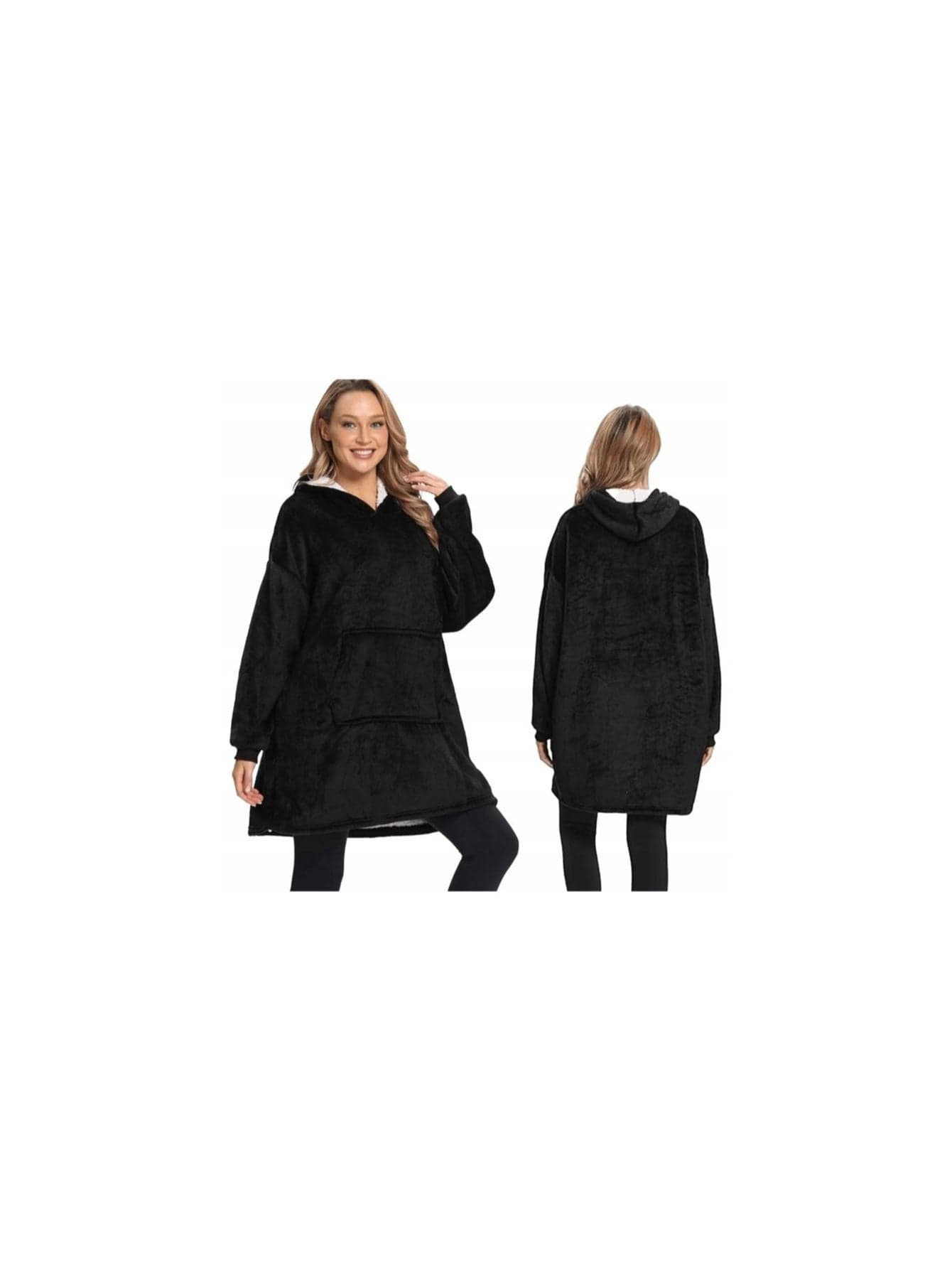 Kocobluzka oversize – bluza koc z kapturem | szlafrok unisex