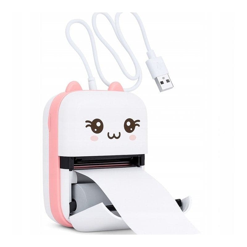 Mini drukarka termiczna „Kot” Drukus - Bluetooth/USB - w zestawie z papierem