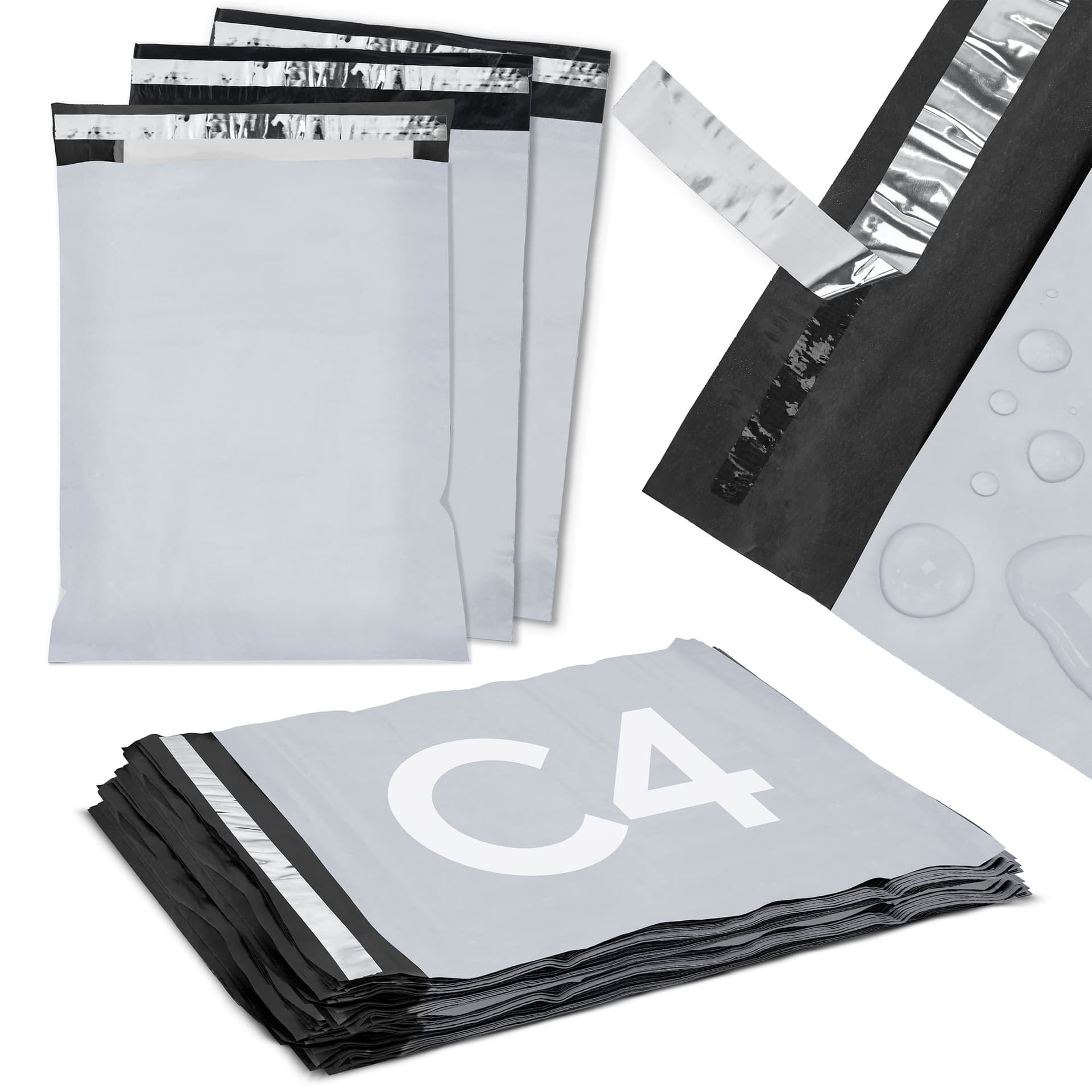 Foliopaki kurierskie C4 240x325 mm - KOPERTY FOLIOWE SAMOKLEJĄCE, 50 szt.