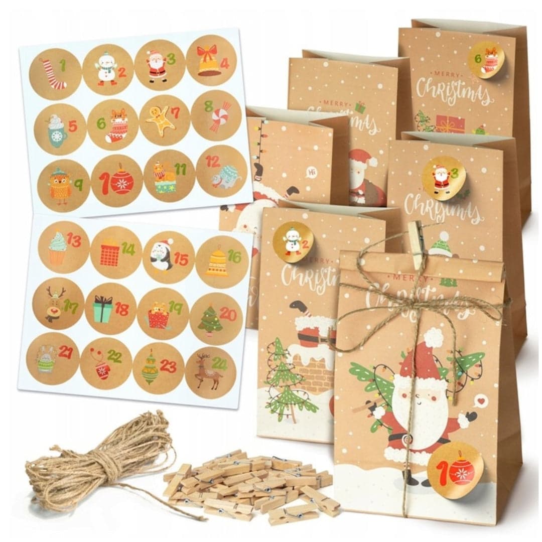 Kalendarz adwentowy DIY papierowy ekologiczny
