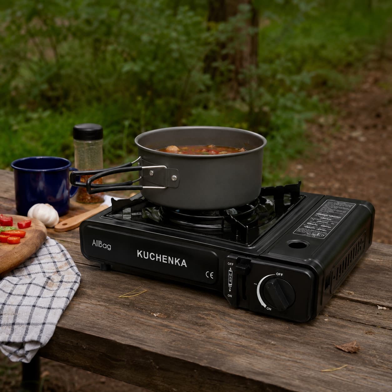 Kuchenka turystyczna gazowa przenośna na biwak i camping