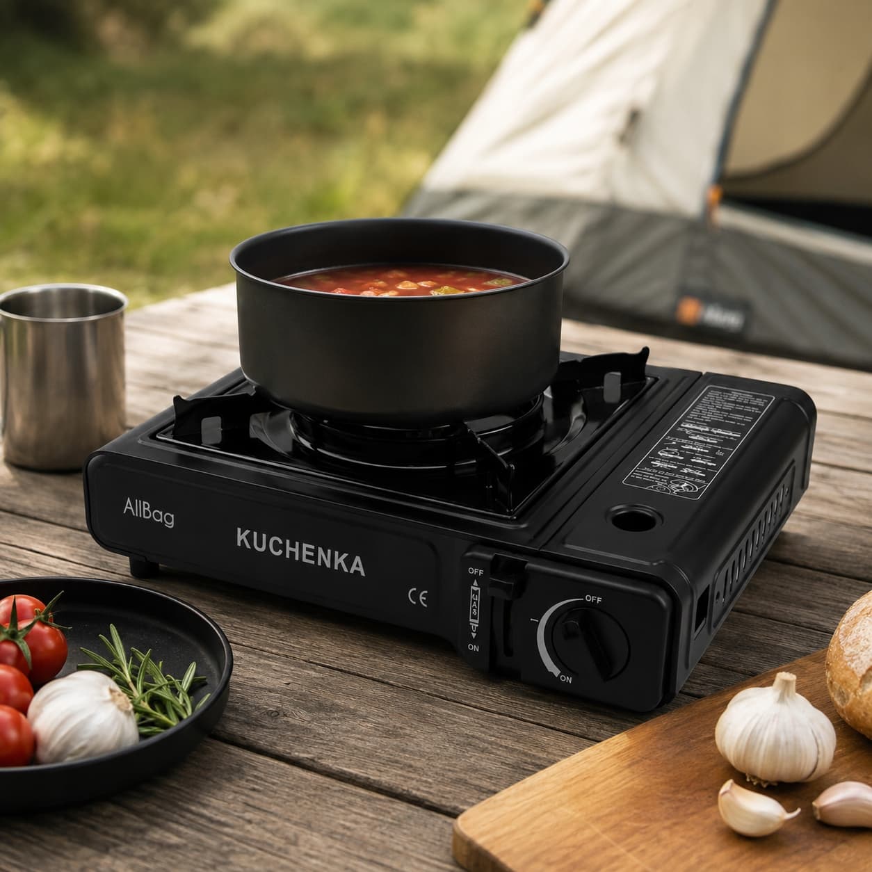 Kuchenka turystyczna gazowa przenośna na biwak i camping