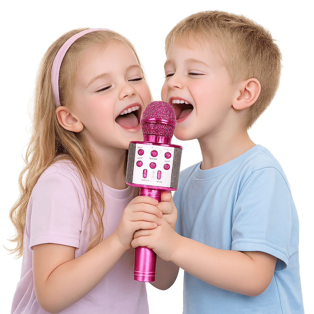 Mikrofon karaoke dla dzieci z głośnikiem Bluetooth – BEZPRZEWODOWY, PRZENOŚNY