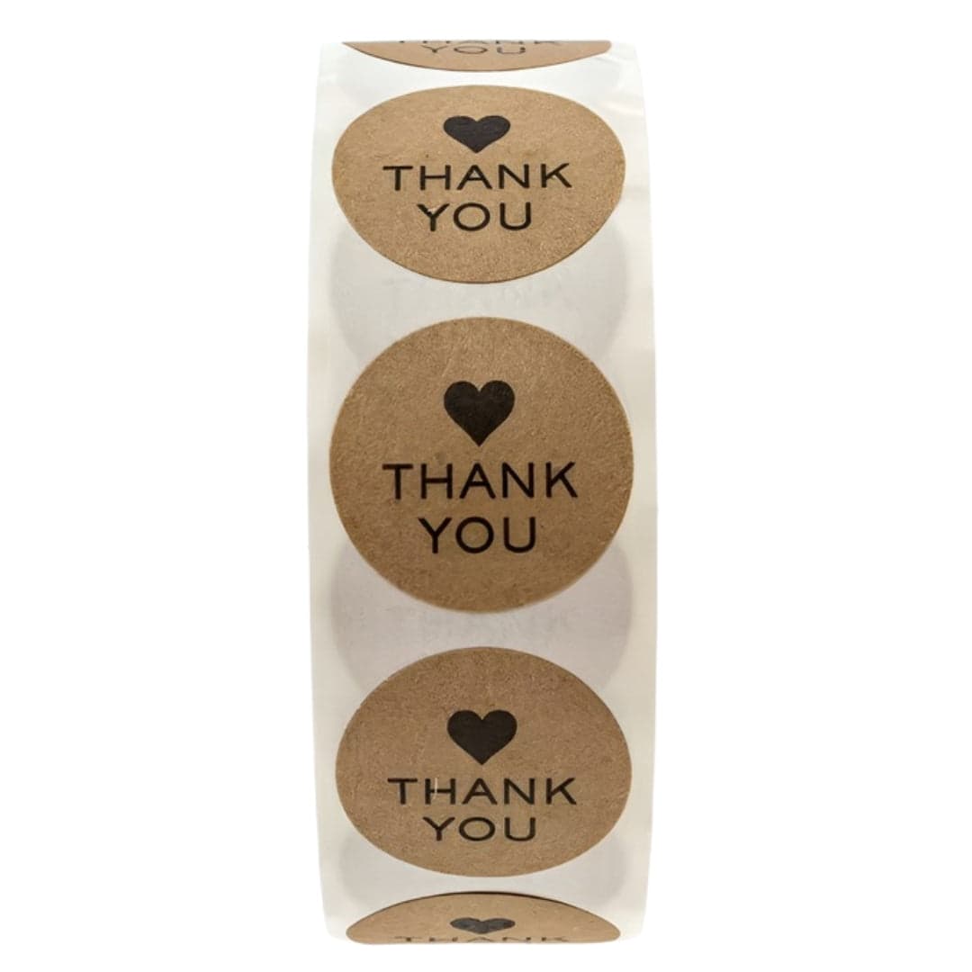 Naklejki na prezenty, upominki, pudełka - NALEPKI ŚWIĄTECZNE - "THANK YOU"