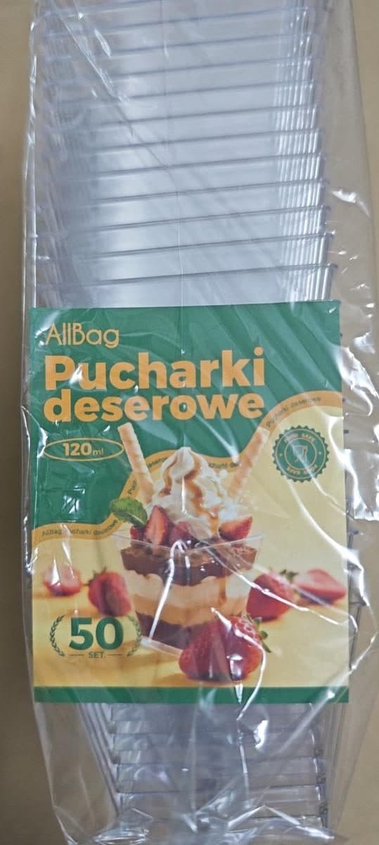 Pucharki deserowe 120ml wielorazowe, 50 sztuk