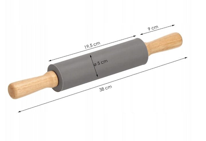 Wałek kuchenny silikonowy do ciasta 38cm