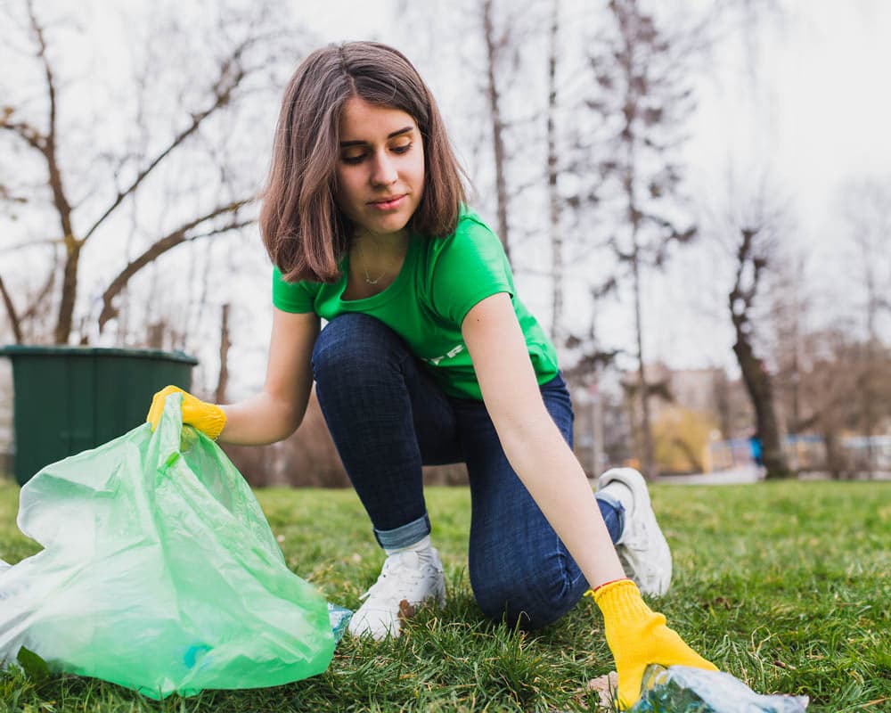 Worki na śmieci 35L zielone ALLBAG