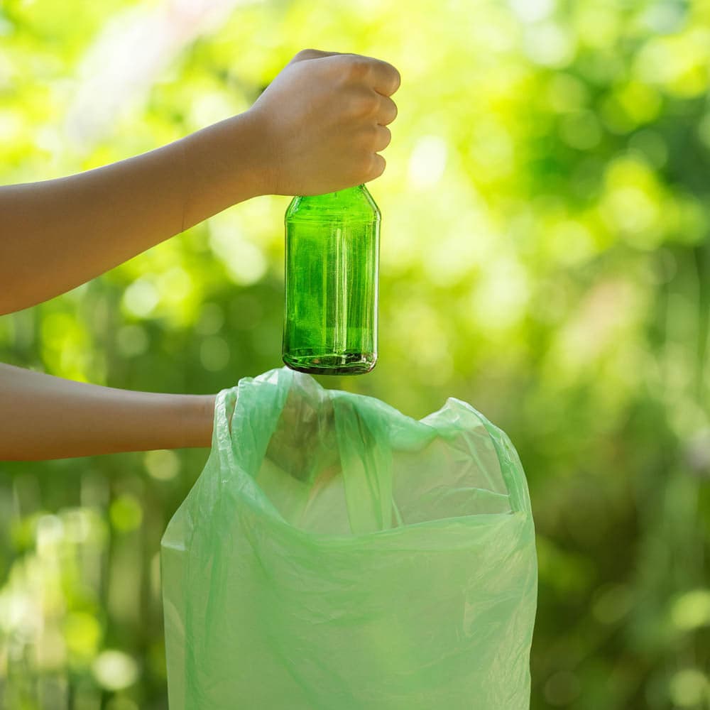 Worki na śmieci 120L zielone ALLBAG