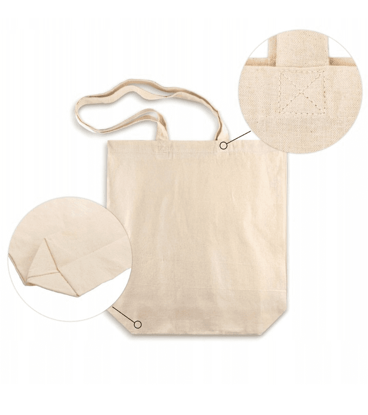 Torba bawełniana na zakupy z dnem  38x42x8cm cm ECRU 220g ECO