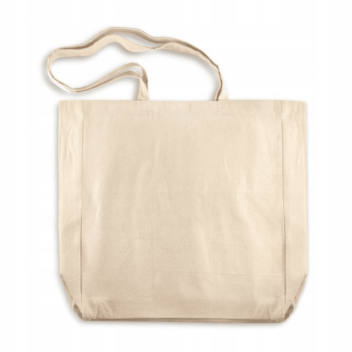 Torba bawełniana na zakupy BARDZO POJEMNA  38cmx8cmx8cmx42 cm ECRU 220g ECO