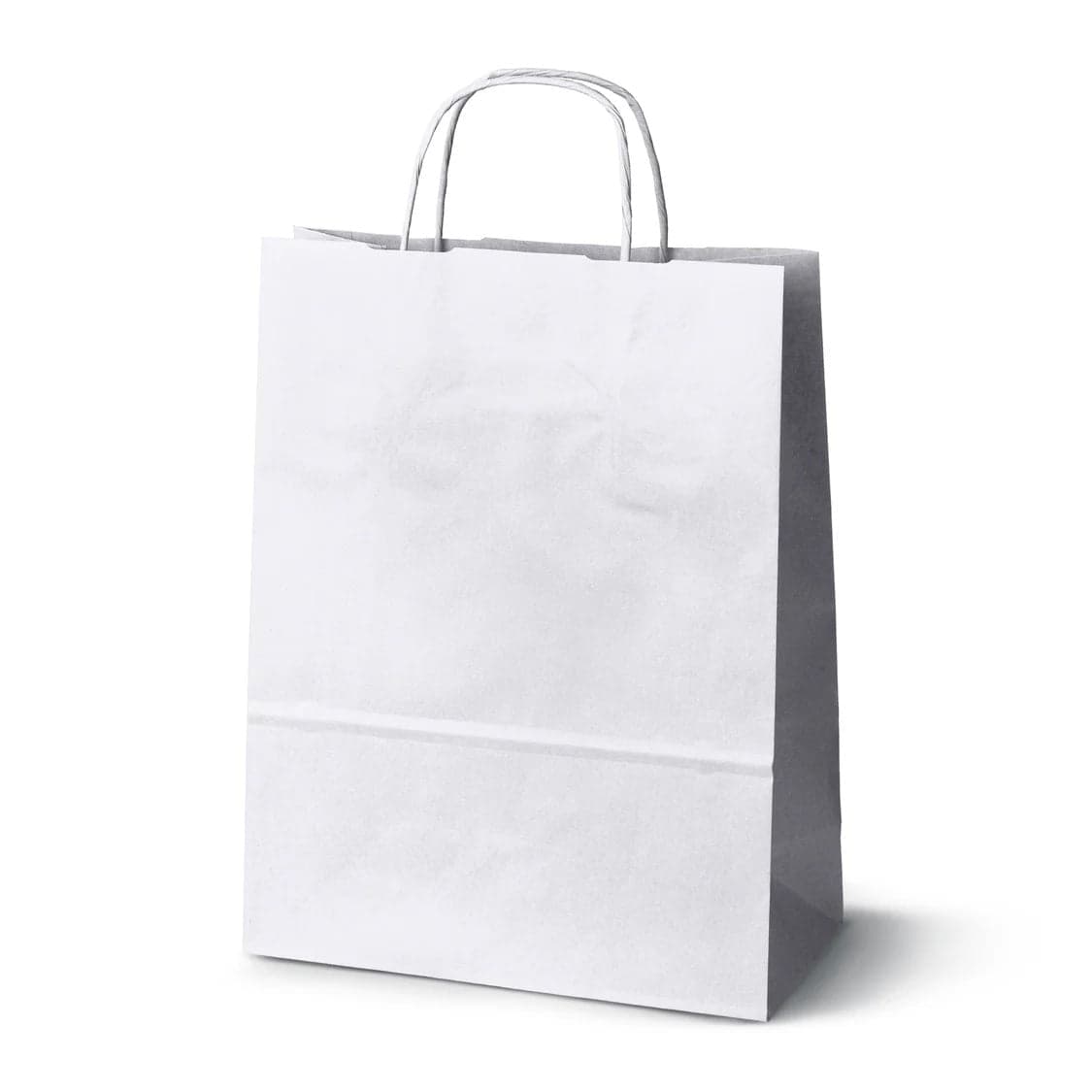 Torba papierowa z uchwytem skręcanym - BIAŁA - 240x100x320mm