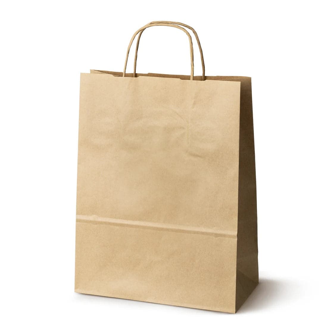 Torba papierowa 240x100x320mm z uchwytem skręcanym - BRĄZOWA