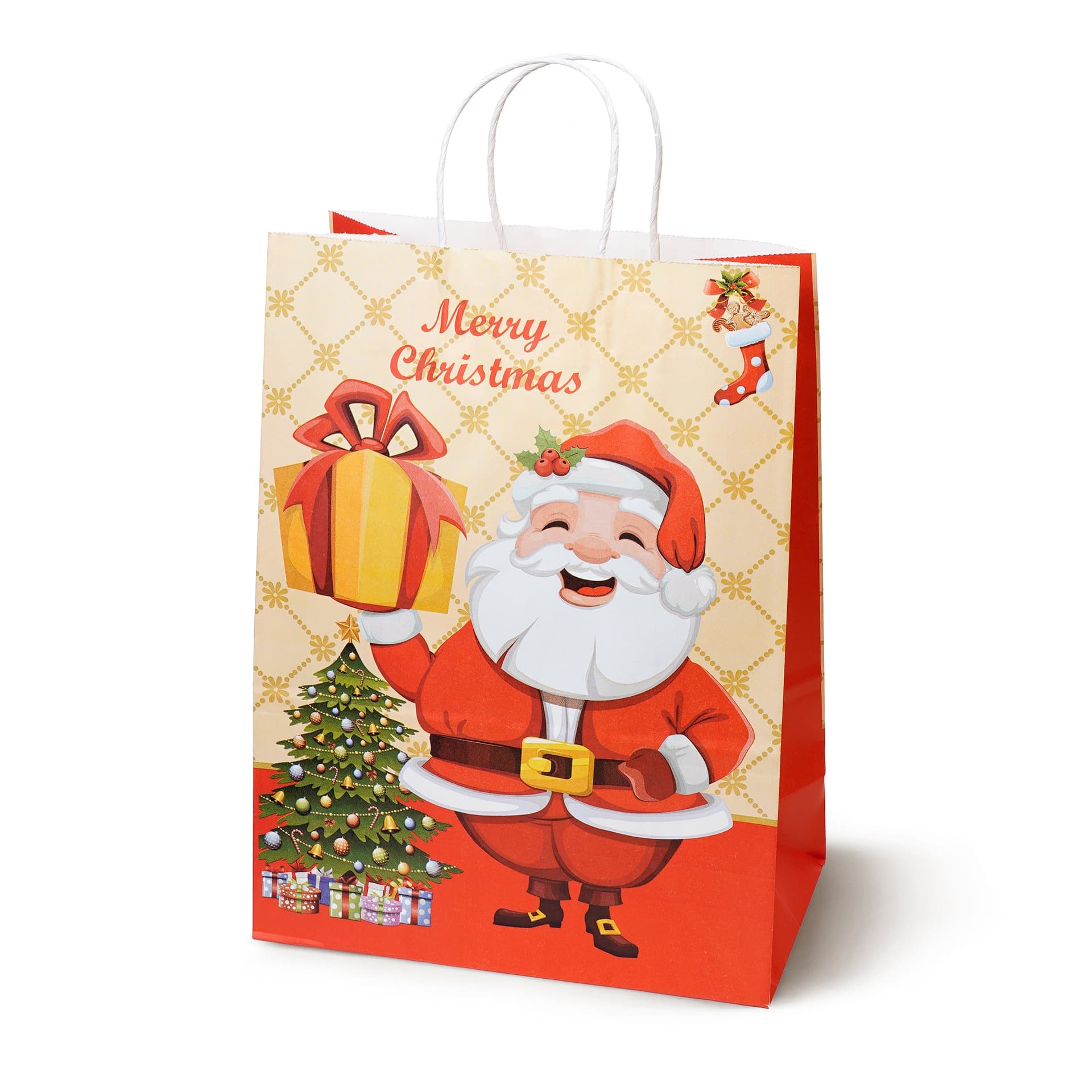 Papierowe torebki świąteczne na prezenty - 330x260x120mm - ZESTAW #6 - DUŻY ROZMIAR