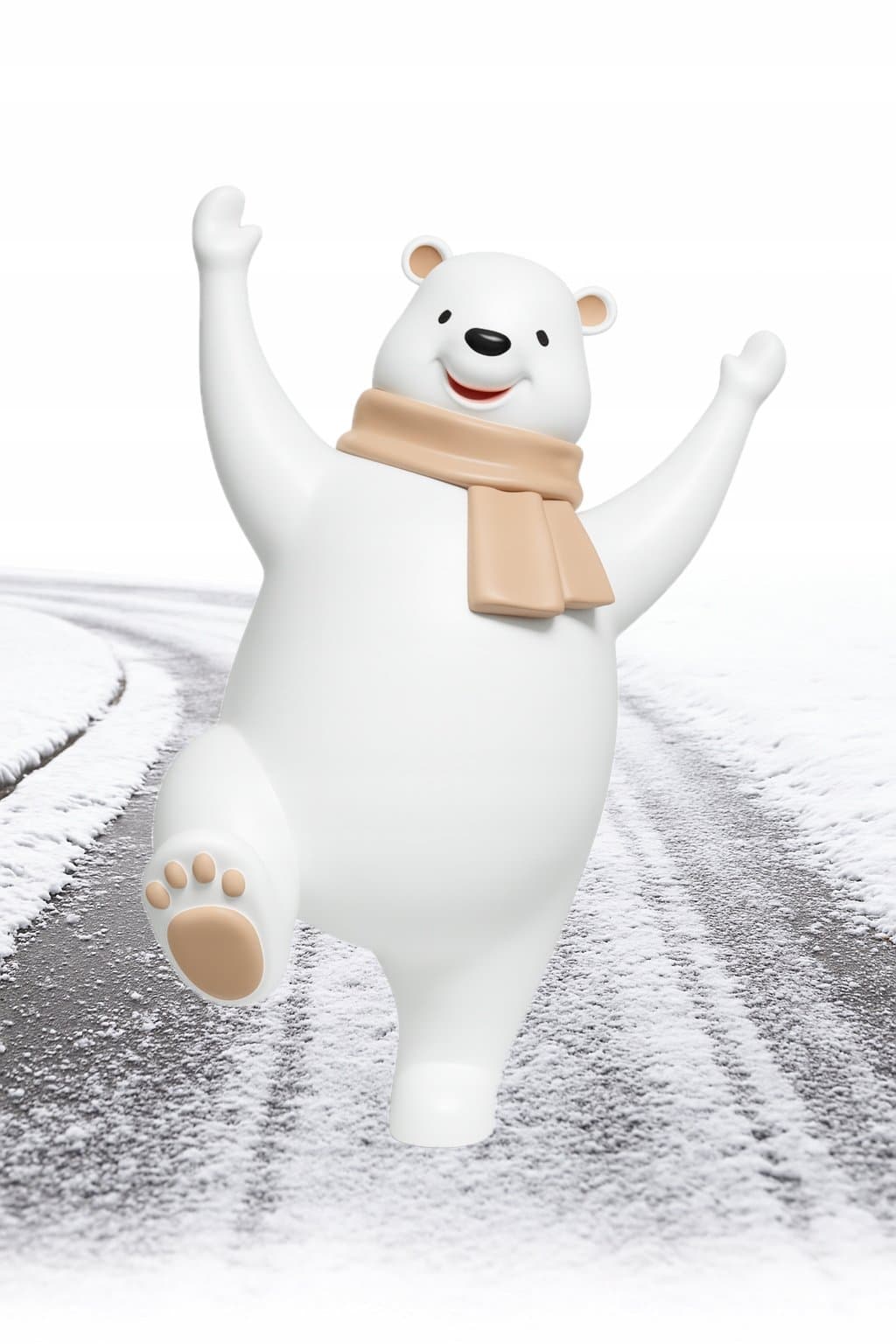 Miś polarny 160 cm - figurka świąteczna z włókna szklanego