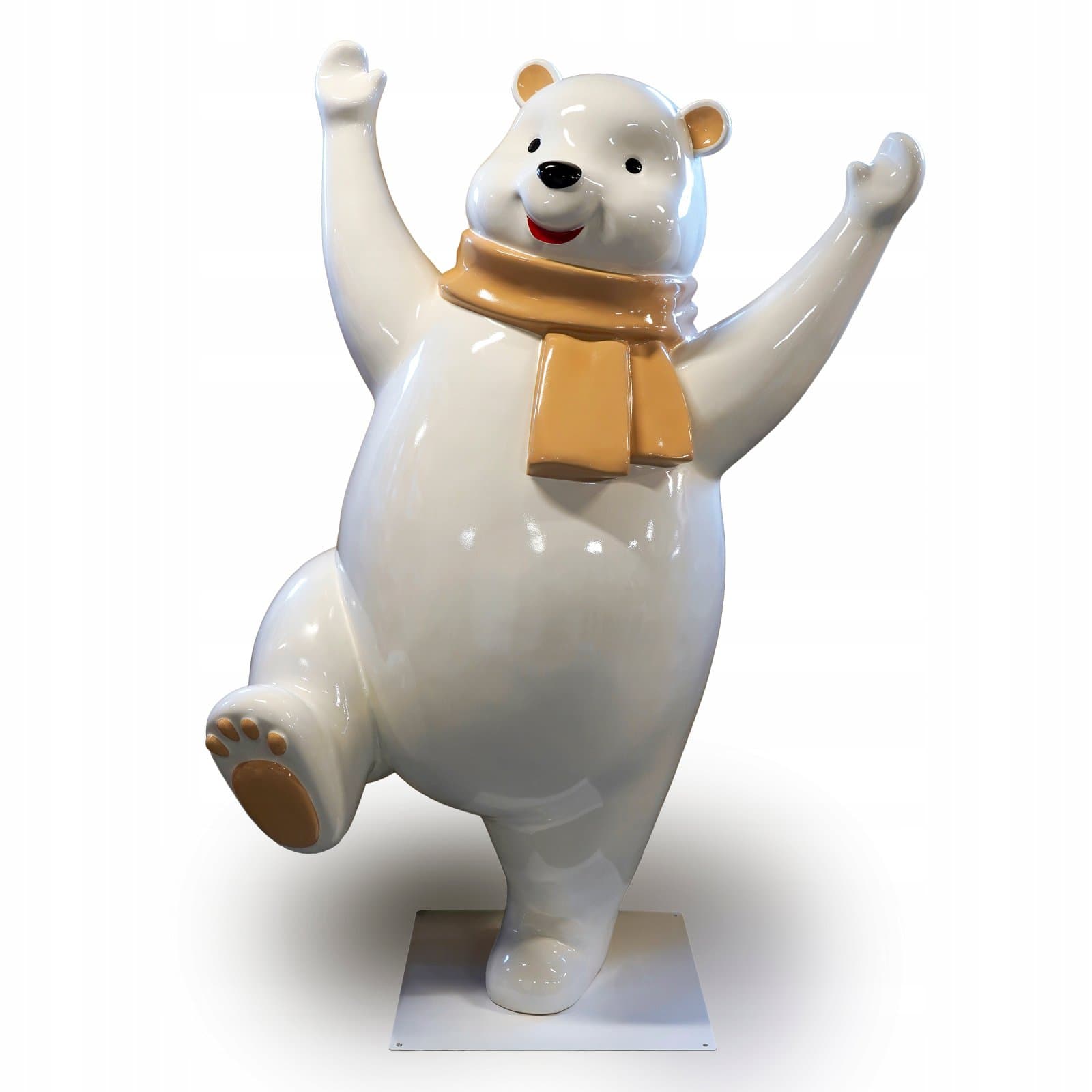 Miś polarny 160 cm - figurka świąteczna z włókna szklanego