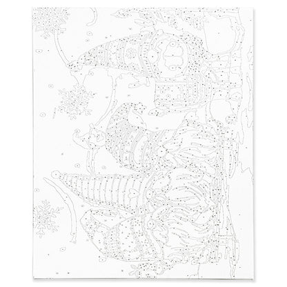 Malowanie po numerach "Świąteczne skrzaty" 40x50 cm + Rama, ŚWIĄTECZNE OBRAZY