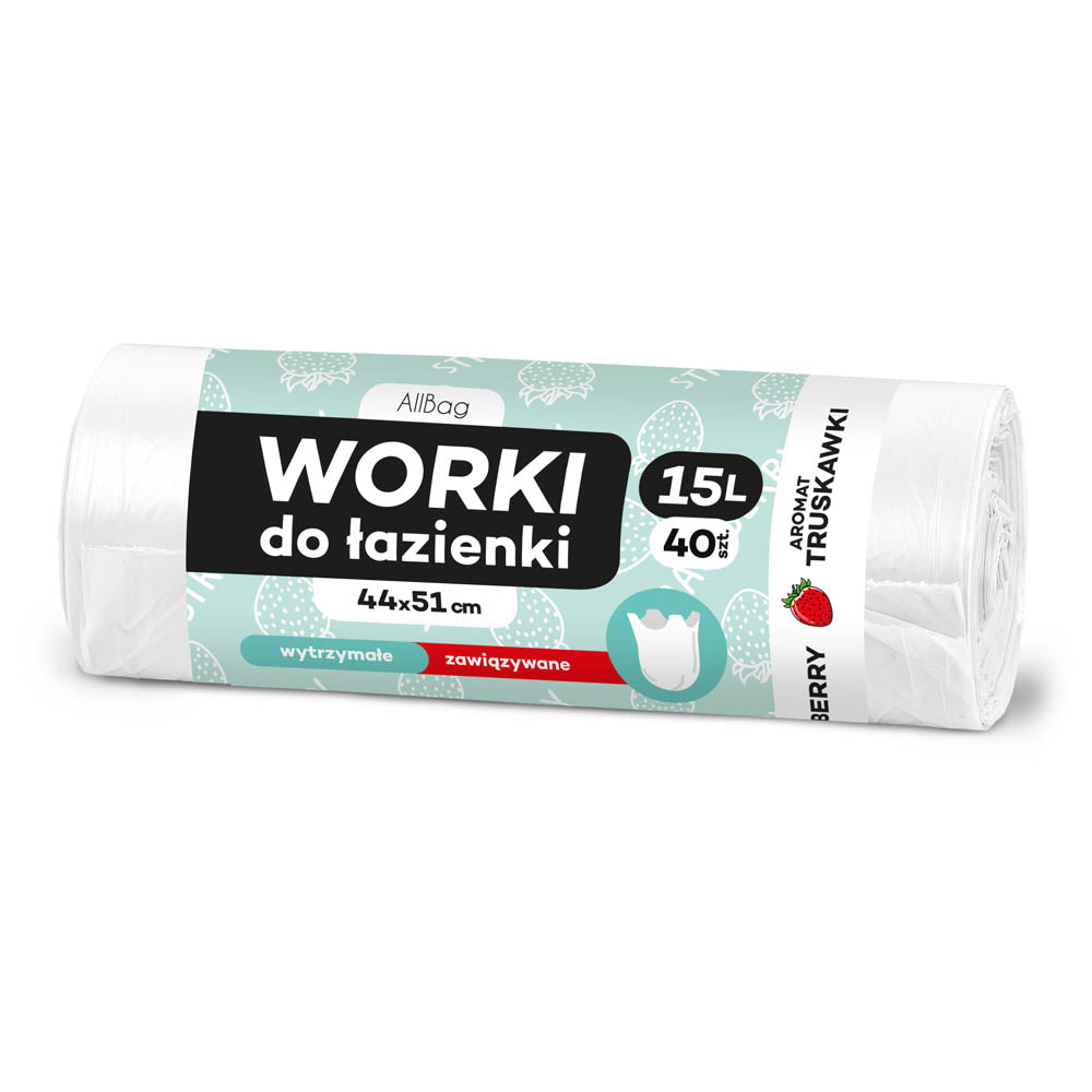 Zapachowe worki na śmieci 15L białe ALLBAG