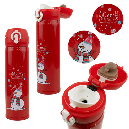 Świąteczny Termos "Merry Christmas" czerwony 380ml