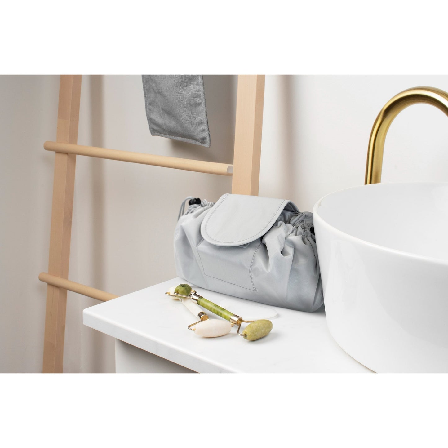 Kosmetyczka Podróżna 2w1 Wodoodporna - Worek i Mata Organizer | Etui na Kosmetyki | 51x51 cm