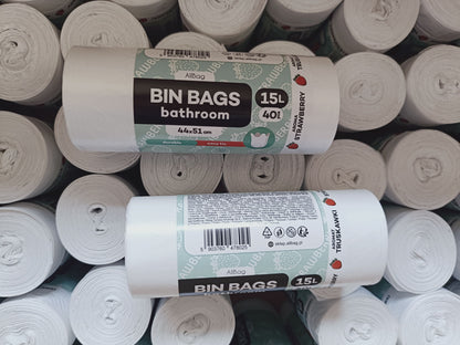 Zapachowe worki na śmieci 15L białe ALLBAG