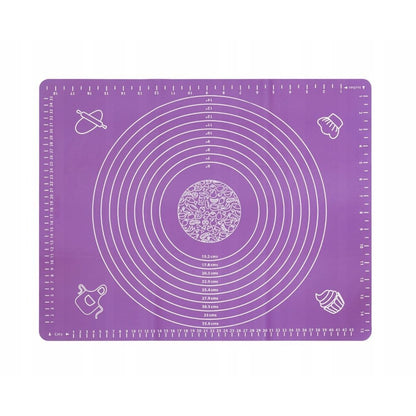 Large silicone mat 50×40 cm for baking and kneading dough - random color