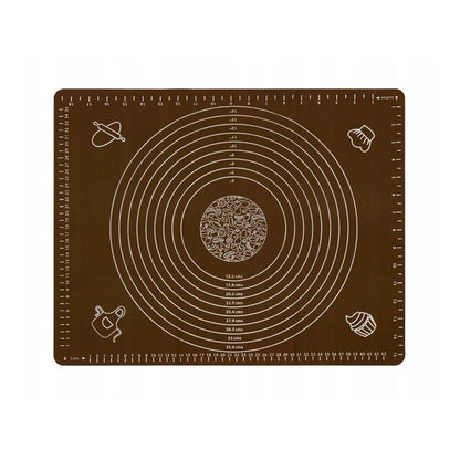Large silicone mat 50×40 cm for baking and kneading dough - random color