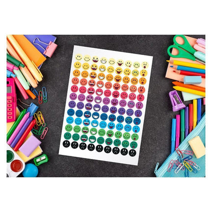naklejki motywacyjne buźki 108 sztuk - kolorowe naklejki samoprzylepne