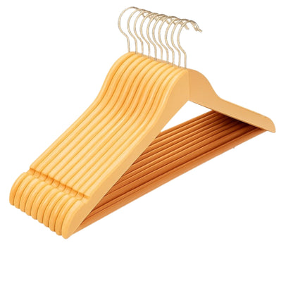 Drewniane wieszaki na ubrania - ZESTAW 10 szt. DO SZAFY, GARDEROBY I PRZEDPOKOJU