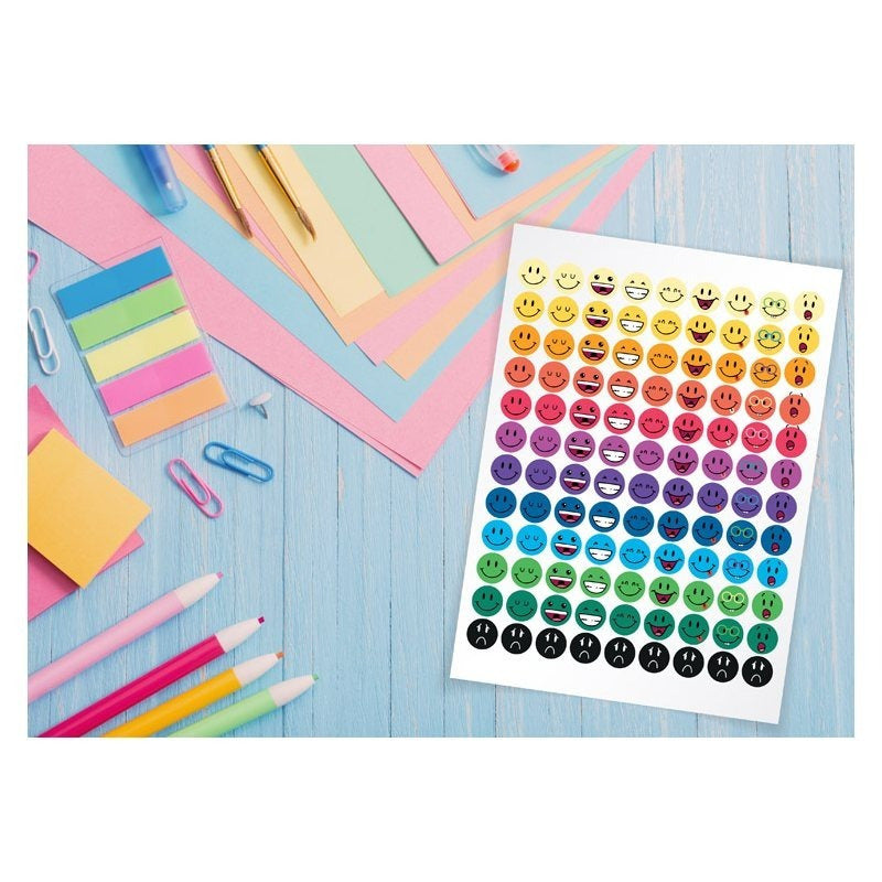 naklejki motywacyjne buźki 108 sztuk - kolorowe naklejki samoprzylepne