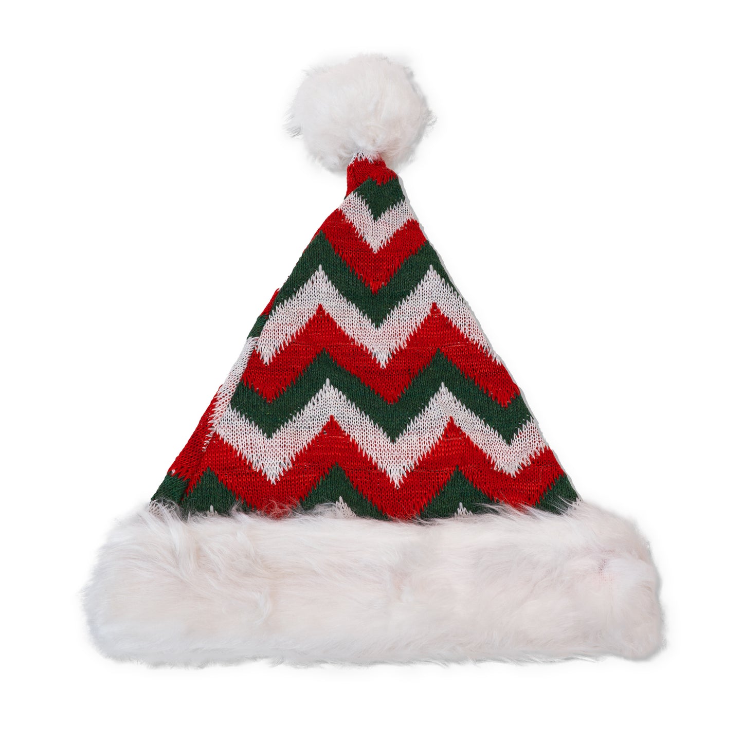 Czapka zimowa z pomponem - BEANIE - 3 kolorowa -  CIEPŁA ZIMOWA CZAPKA ŚWIĄTECZNA