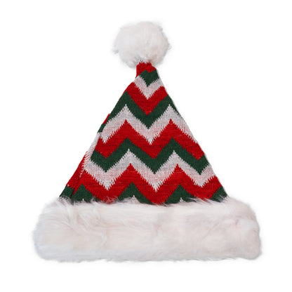 Czapka zimowa z pomponem - BEANIE - 3 kolorowa -  CIEPŁA ZIMOWA CZAPKA ŚWIĄTECZNA