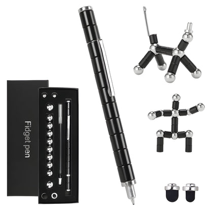 Magnetyczny długopis wielofunkcyjny metalowy – gadżet DIY, zabawka antystresowa na prezent