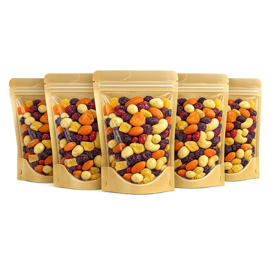 Doypack kraft z okienkiem - TOREBKI PAPIEROWE ZE STRUNĄ, 50 szt.