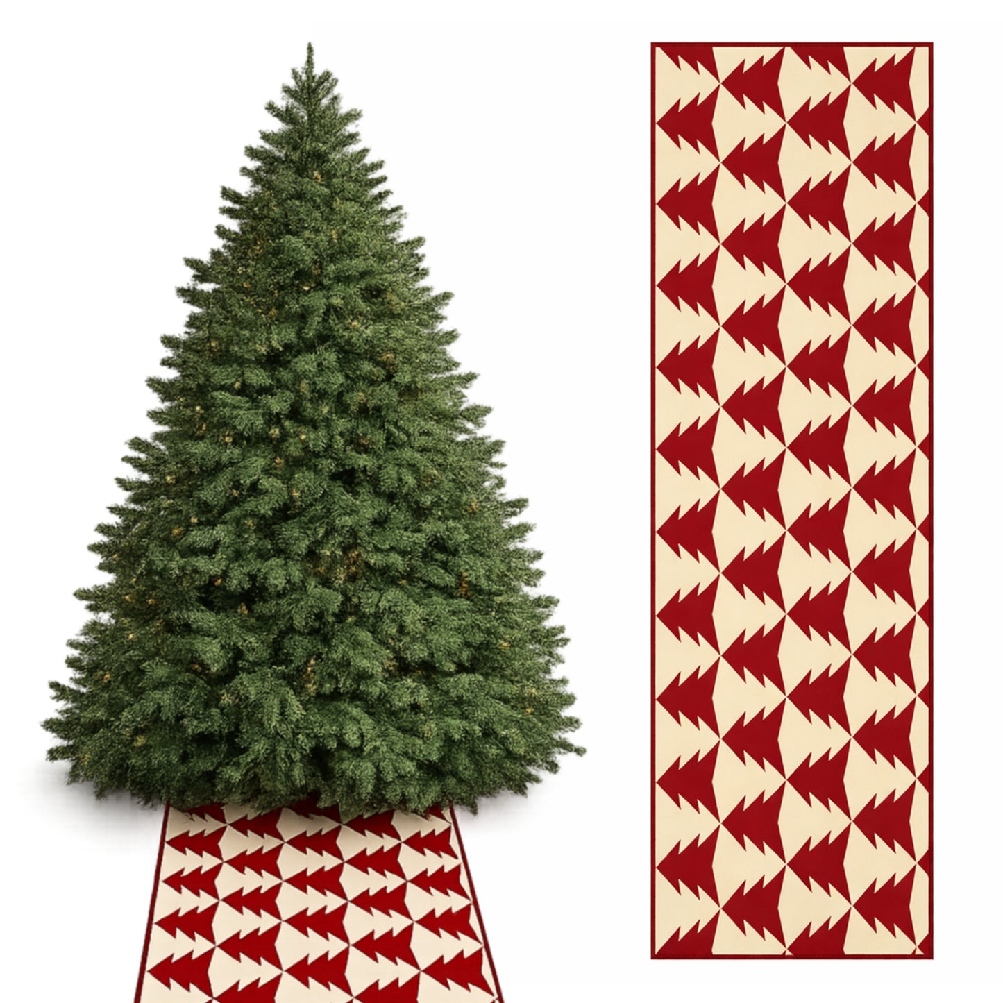 Świąteczny dywan 60x180 cm - MIĘKKI DYWANIK BOŻONARODZENIOWY DO SALONU, SYPIALNI I POKOJU