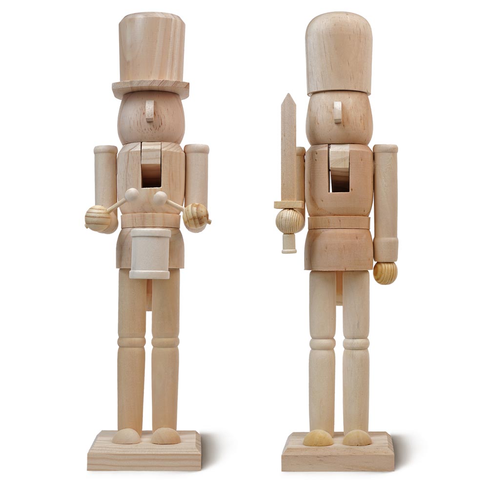 Figurka świąteczna Dziadek do orzechów - ZESTAW 2szt - OZDOBA ŚWIĄTECZNA - do personalizacji