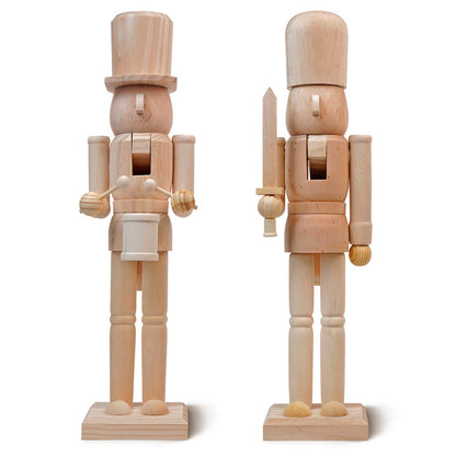 Figurka świąteczna Dziadek do orzechów - ZESTAW 2szt - OZDOBA ŚWIĄTECZNA - do personalizacji