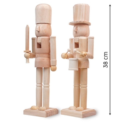 Figurka świąteczna Dziadek do orzechów - ZESTAW 2szt - OZDOBA ŚWIĄTECZNA - do personalizacji