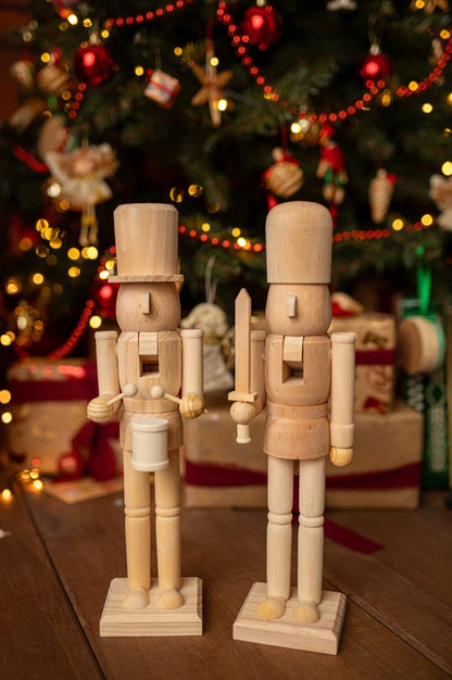 Figurka świąteczna Dziadek do orzechów - ZESTAW 2szt - OZDOBA ŚWIĄTECZNA - do personalizacji