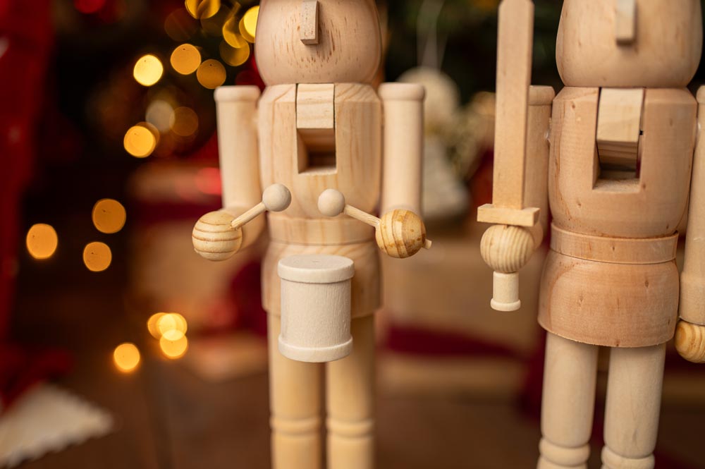 Figurka świąteczna Dziadek do orzechów - ZESTAW 2szt - OZDOBA ŚWIĄTECZNA - do personalizacji