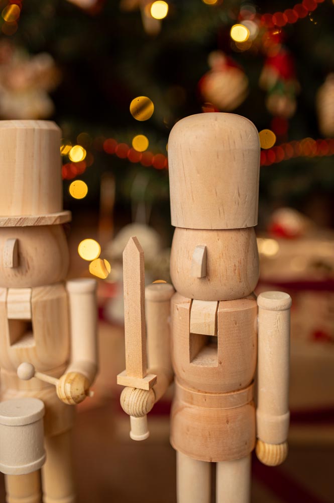 Figurka świąteczna Dziadek do orzechów - ZESTAW 2szt - OZDOBA ŚWIĄTECZNA - do personalizacji