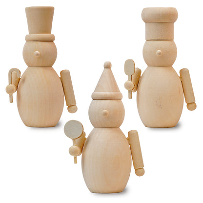 Figurka świąteczna Dziadek do orzechów - ZESTAW 3szt - OZDOBA ŚWIĄTECZNA - do personalizacji