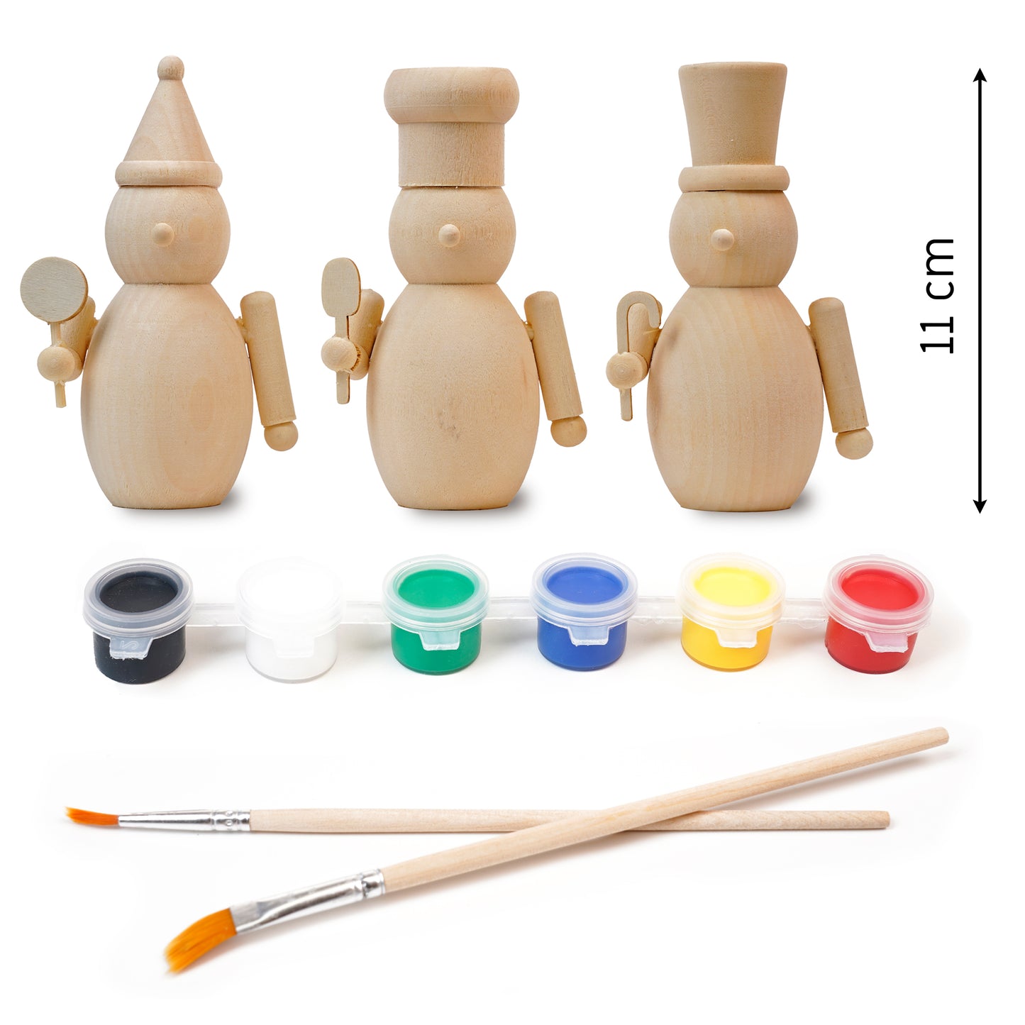 Figurka świąteczna Dziadek do orzechów - ZESTAW 3szt - OZDOBA ŚWIĄTECZNA - do personalizacji