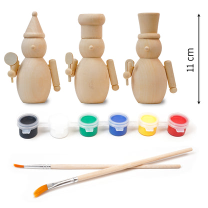 Figurka świąteczna Dziadek do orzechów - ZESTAW 3szt - OZDOBA ŚWIĄTECZNA - do personalizacji