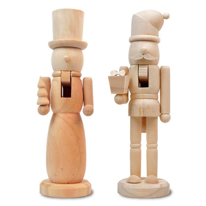 Figurka świąteczna Dziadek do orzechów z wąsem - ZESTAW 2szt - OZDOBA ŚWIĄTECZNA - do personalizacji