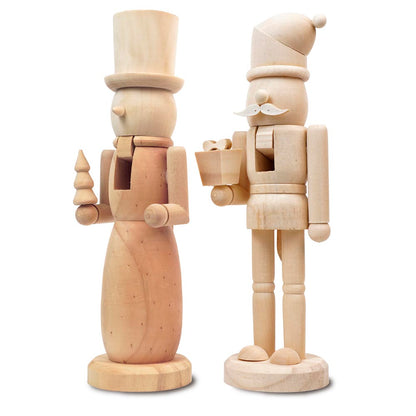 Figurka świąteczna Dziadek do orzechów z wąsem - ZESTAW 2szt - OZDOBA ŚWIĄTECZNA - do personalizacji