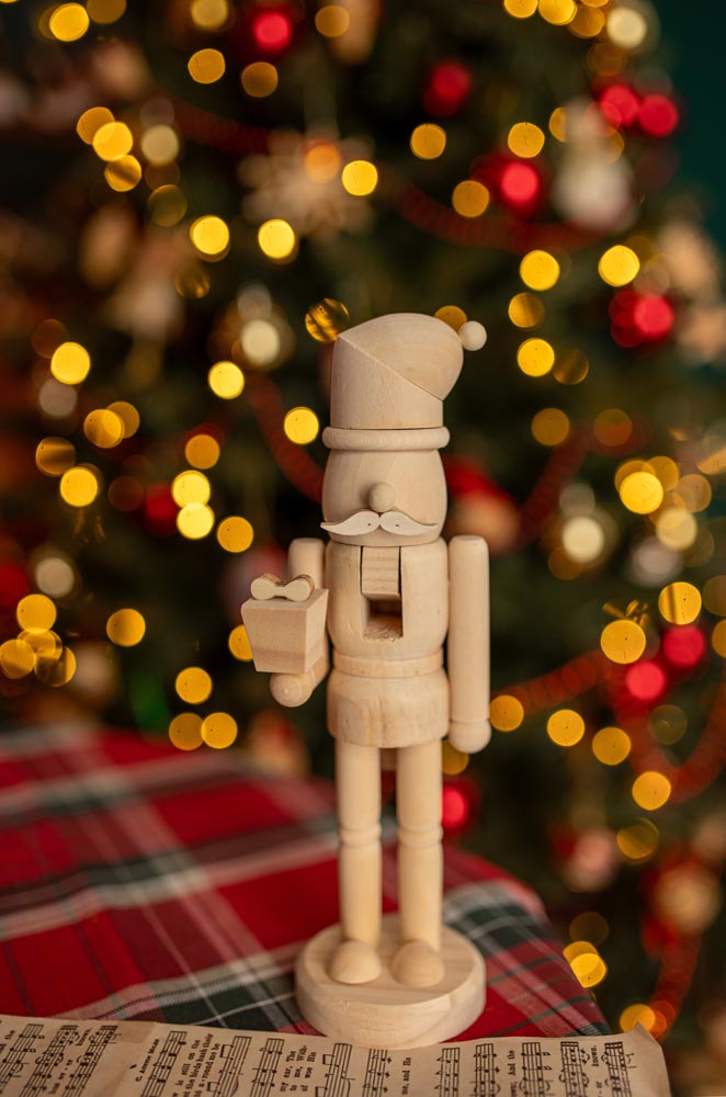 Figurka świąteczna Dziadek do orzechów z wąsem - ZESTAW 2szt - OZDOBA ŚWIĄTECZNA - do personalizacji