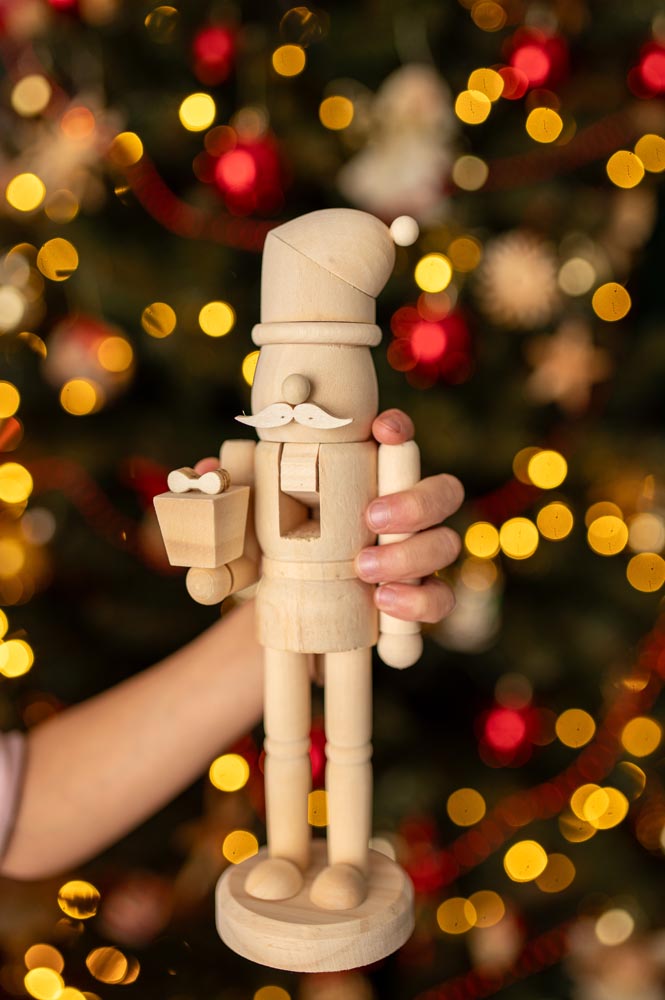 Figurka świąteczna Dziadek do orzechów z wąsem - ZESTAW 2szt - OZDOBA ŚWIĄTECZNA - do personalizacji