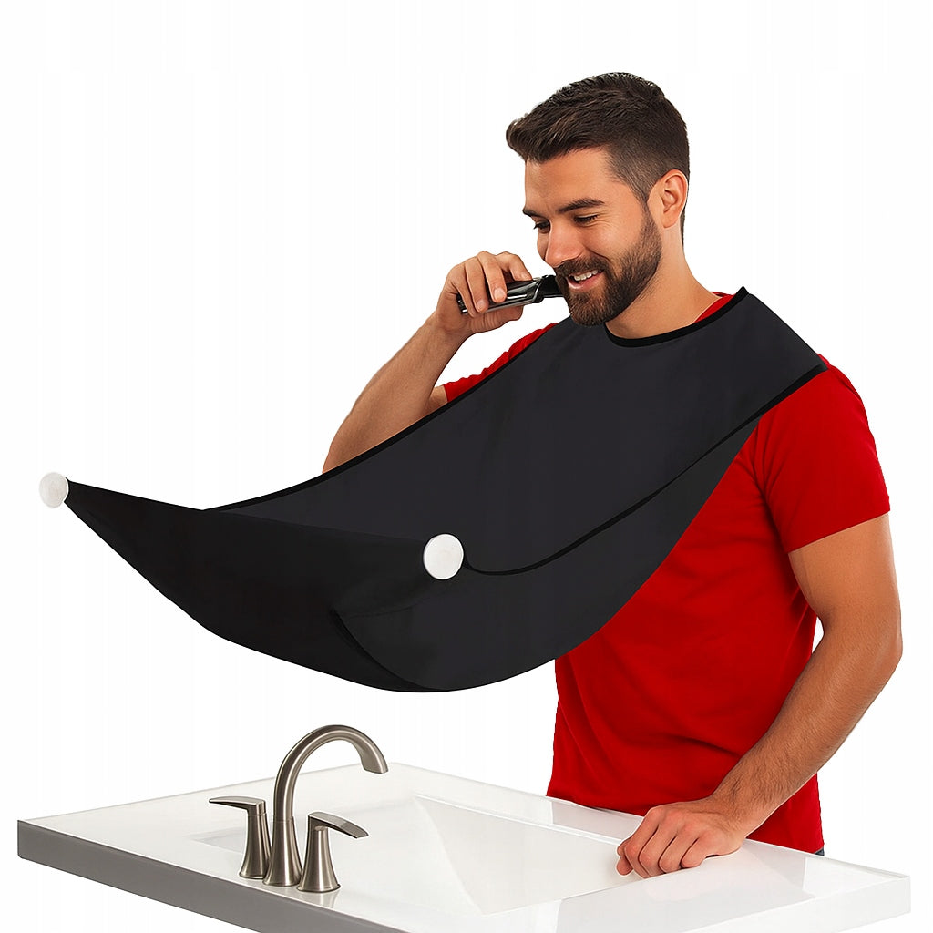Fartuch peleryna do golenia brody i wąsów - OSŁONA Z PRZYSSAWKAMI DO STRZYŻENIA