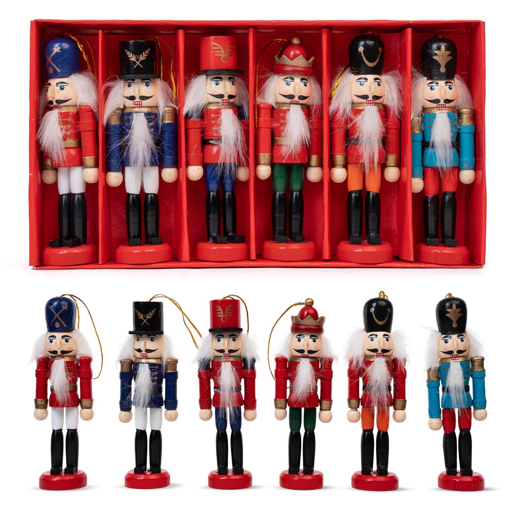 Drewniane figurki Świąteczne - DZIADEK DO ORZECHÓW - ozdoba choinkowa