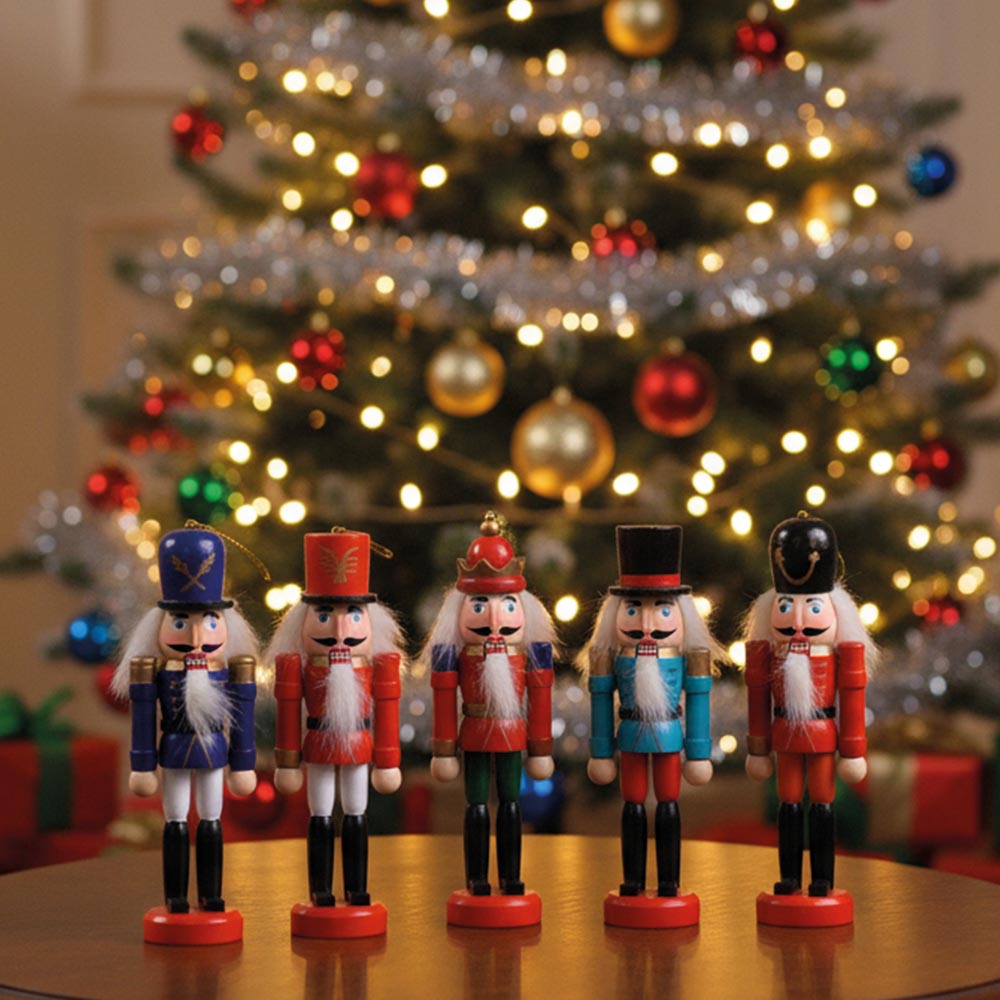 Drewniane figurki Świąteczne - DZIADEK DO ORZECHÓW - ozdoba choinkowa